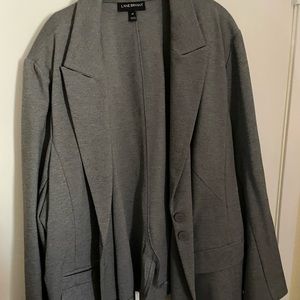 Gray Double Button Blazer - Lane Bryant